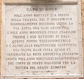 Targa geodetica a
Capo di Bove
(23540 bytes)